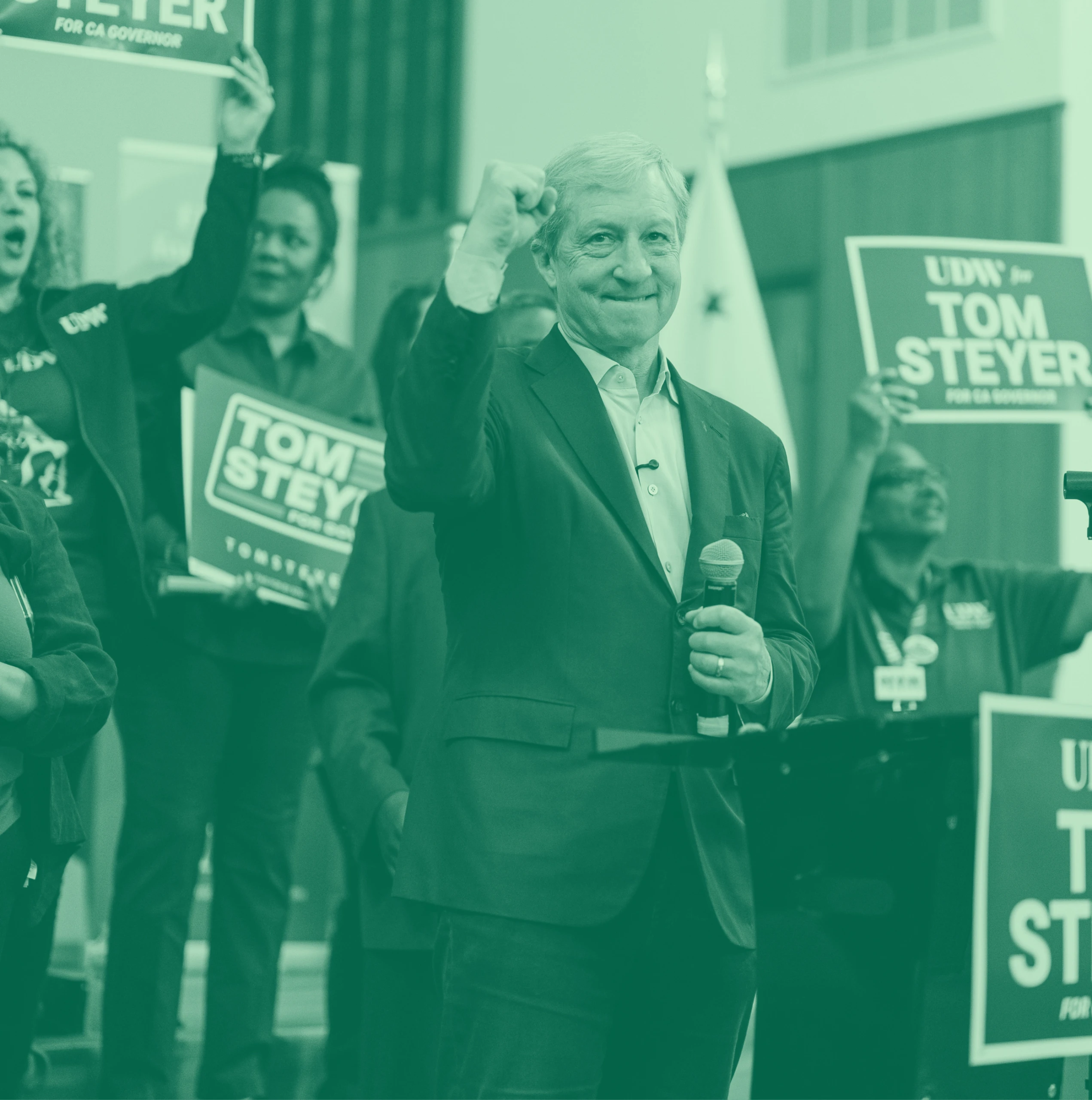 Tom Steyer at a rally